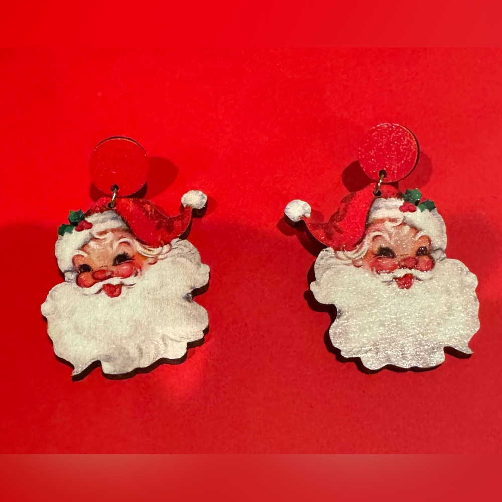 Festive Santa earrings